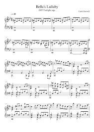 Sheet music for piano solo Bellas Lullaby Piano Sheet Music Music Sheet Collection