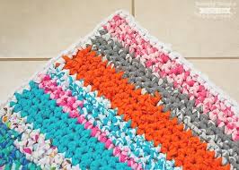 to crochet a rag rug with fabric ss