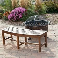 Outdoor Curved Backless Bench