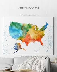 Map Canvas Art Us Map Canvas Print