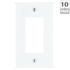 Leviton Plate Colors 1 Gang Midway Nylon Wall Plate White Pack