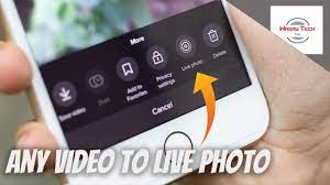 video into a live photo of your iphone