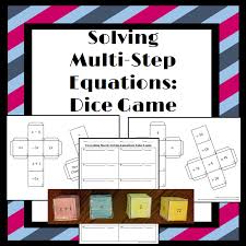 cube game multi step equations