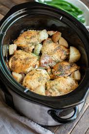 Serve with 2 forks for divvying up the meat at the table. Slow Cooker Ranch Chicken And Red Potatoes The Magical Slow Cooker