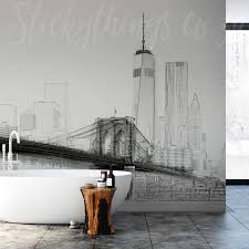 Stylised Brooklyn Bridge Wall Mural