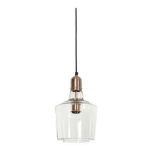 We love its rawness but we're also charmed by how copper can also add a bit of a girlish appeal as well. Light Living 3052963 Hanging Pendant Lamp D21x34cm Yole Glass Copper Ideas4lighting