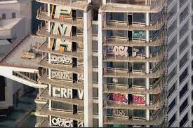 gers vandalize around 30 floors of