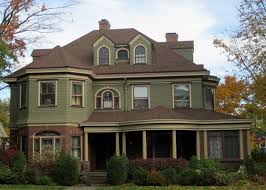 Folk victorian in new jersey.folk victorian, 1882lambertville, n.j.scheme by owners with … exterior paint color schemes. Victorian House Paint Colors Exterior Ideas Style House Plans 95289