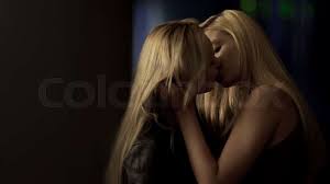 Lesbian kiss seduction