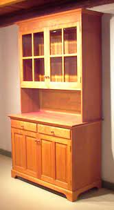 China Hutch With Beveled Glass Doors