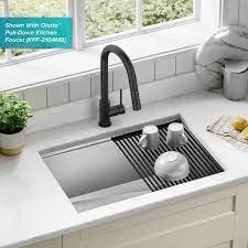 kraus kwu110 27 kore workstation 27 inch undermount 16 gauge single bowl stainless steel kitchen sink with accessories