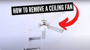 How To Remove A Ceiling Fan - YouTube
