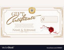Gift Certificate Retro Design Template