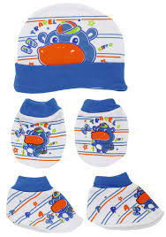 Purchasing the baby mittens and boots more so for baby boys is normally challenging. Baby Blue Mittens Booties With Cap Set 3 Pcs Combo 0 6 Months Buy Online In Andorra At Andorra Desertcart Com Productid 98941297
