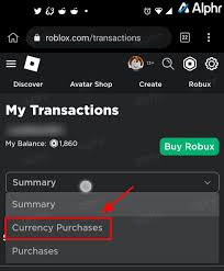 how to view purchase history in roblox