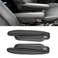 Black Leather Seat Armrest Handle Cover