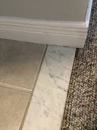 concrete versus marble thresholds