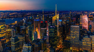 Admire the dizzying heights of. Wallpaper New York Night View Panorama Skyscrapers Lights Usa 1920x1200 Hd Picture Image