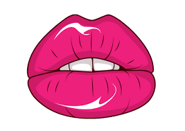 cartoon lips shiny transpa png