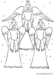 There are tons of great resources for free printable color pages online. Angels Singing Christmas Carols Coloring Pages Christmas Angels Coloring Pages Coloring Pages For Kids And Adults