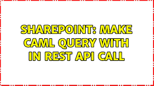 caml query with in rest api call