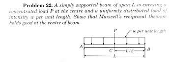 problem 22 a simply supported beam of