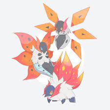 volcarona, slither wing, and iron moth (pokemon) drawn by  shiramizore_(rate1026) | Danbooru