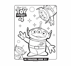 The squeeze toy aliens (a.k.a. Toy Story 4 Aliens Toy Story 4 Coloring Pages Toy Story Coloring Home
