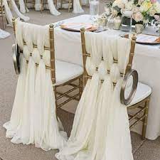chiavari wedding chairs chiffon hoods