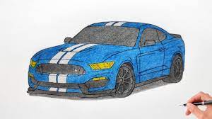how to draw a ford mustang shelby gt350