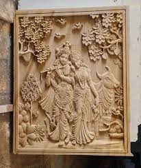 Radha Krishna Stone Mural For Decoration