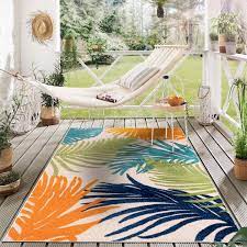 world rug gallery tropical fl indoor outdoor area rug multi 5 x 7