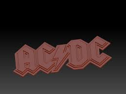 3d file acdc logo model to