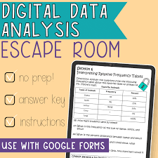 digital data ysis escape room using
