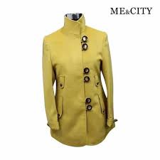 Ladies Mustard Yellow Fancy Coat Size