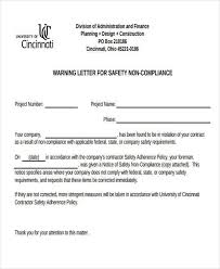 safety warning letter template 9