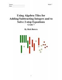 Using Algebra Tiles For Adding