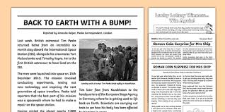 Citing newspaper articles in print. Newspaper Report Example Resource Pack Primary Resource