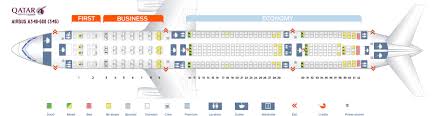 Seat Map Airbus A340 600 Qatar Airways Best Seats In The Plane