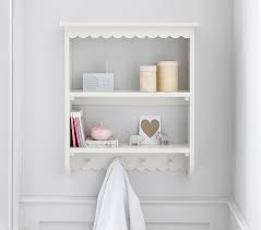 Scalloped Tiered Shelf With Hooks
