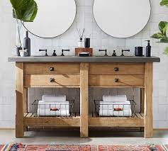Check out our bathroom vanity mirror selection for the very best in unique or custom, handmade pieces from our mirrors shops. Abbott 68 Double Sink Vanity Pottery Barn
