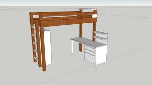 Loft bed desk are a hot trend in recent times, particularly for children's bedrooms and youth, but also suitable for housing single people who want to take advantage of space available. Loft Bed With Desk 3d Warehouse