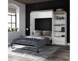 orion queen murphy bed and shelving