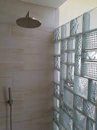 of glass block showers