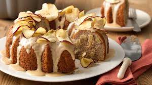 One Bowl Apple Spice Bundt Cake With Butterscotch Glaze Recipe  gambar png