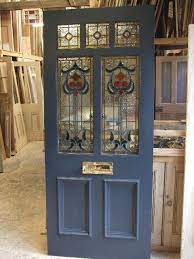 Art Nouveau Stained Glass Door