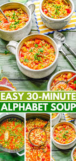 30 minute homemade alphabet soup