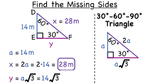 how do you find missing sides in a 30Â