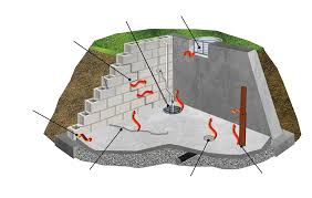 basement radon entry points