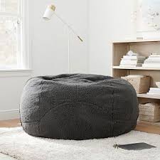 sherpa charcoal oversized bean bag